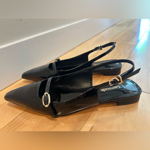Larroude Ines Flat in Black Patent (Size 8) - Picture 6 of 11